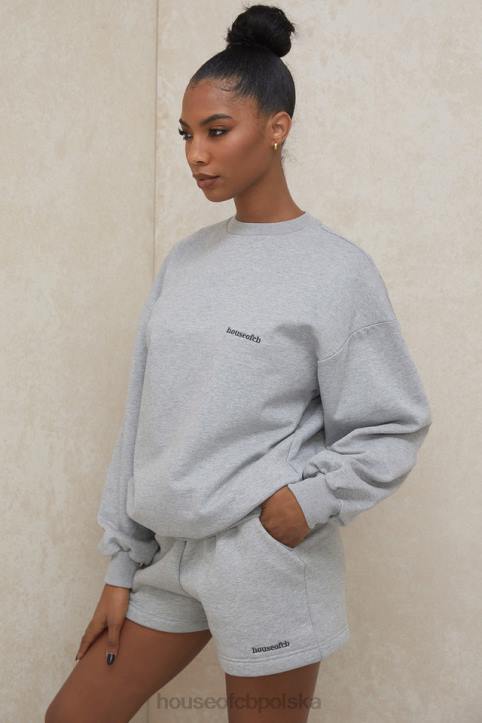 Tommy Szara Oversize Bluza z Okrągłym Dekoltem Modna Odzież