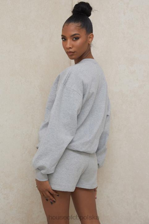 Tommy Szara Oversize Bluza z Okrągłym Dekoltem Modna Odzież