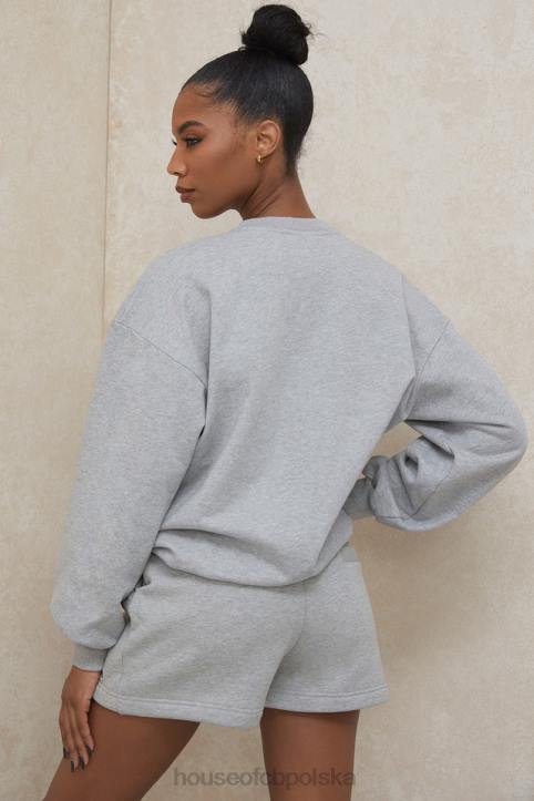 Tommy Szara Oversize Bluza z Okrągłym Dekoltem Modna Odzież