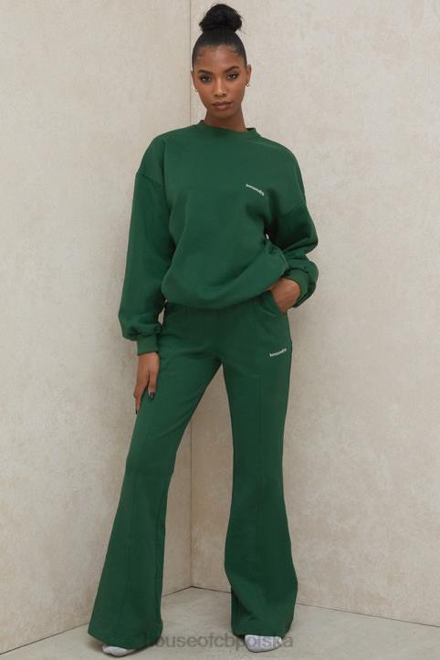 Tommy Zielona Bluza Oversize z Okrągłym Dekoltem Modna Odzież