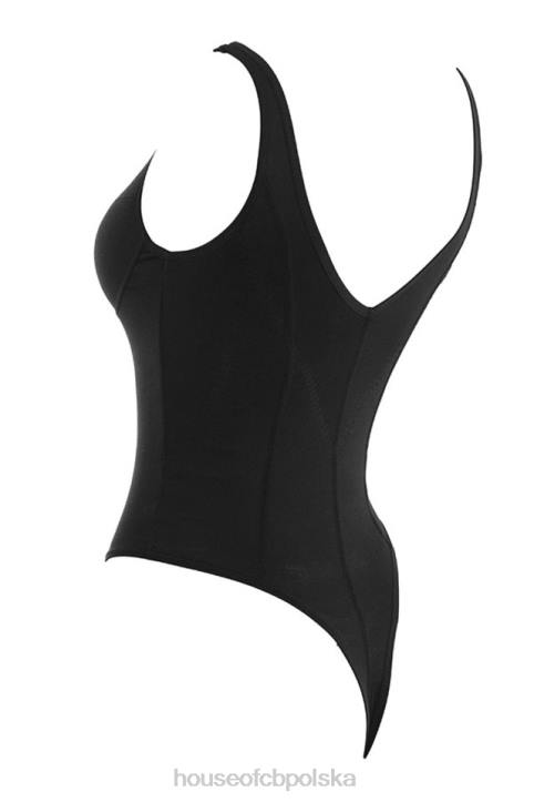 House of CB Body Imani czarny melanż miękki dżersej stylowa odzież