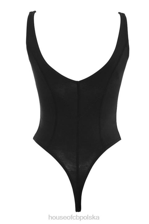 House of CB Body Imani czarny melanż miękki dżersej stylowa odzież