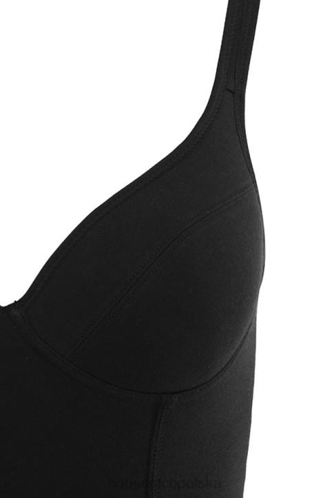 House of CB Body Imani czarny melanż miękki dżersej stylowa odzież
