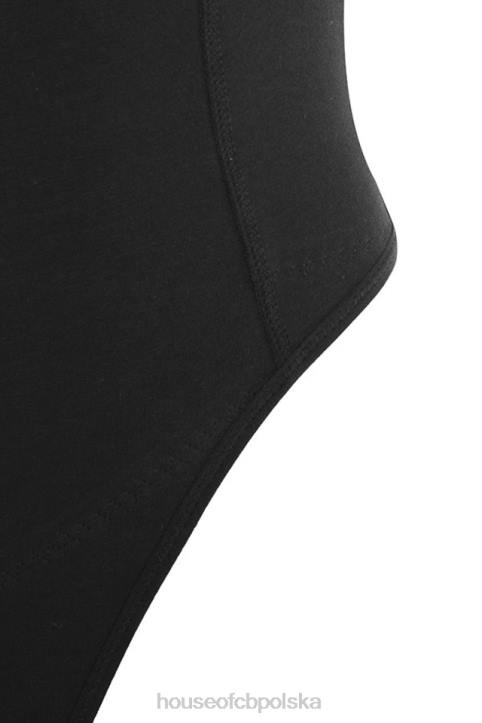 House of CB Body Imani czarny melanż miękki dżersej stylowa odzież