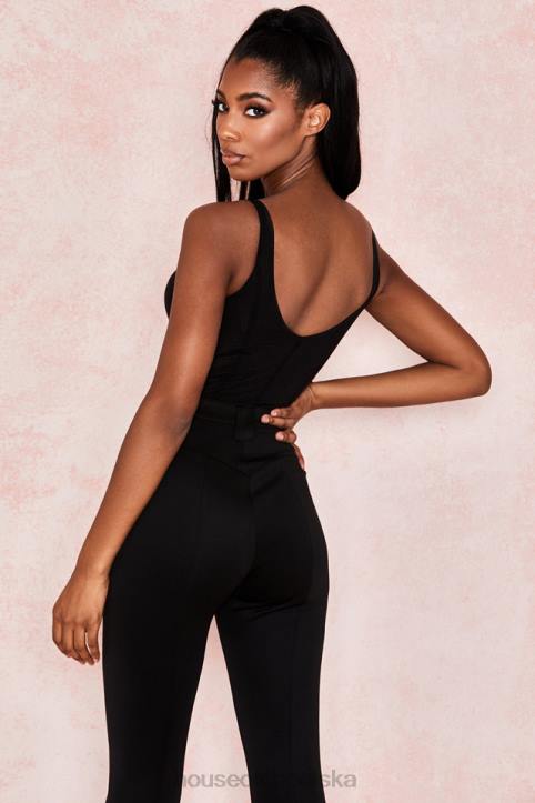House of CB Body Imani czarny melanż miękki dżersej stylowa odzież