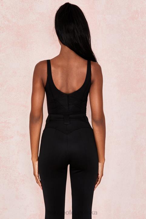House of CB Body Imani czarny melanż miękki dżersej stylowa odzież