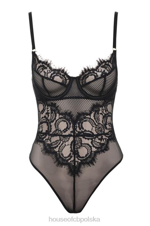House of CB Czarne koronkowe body Nadia Elegancja i Styl