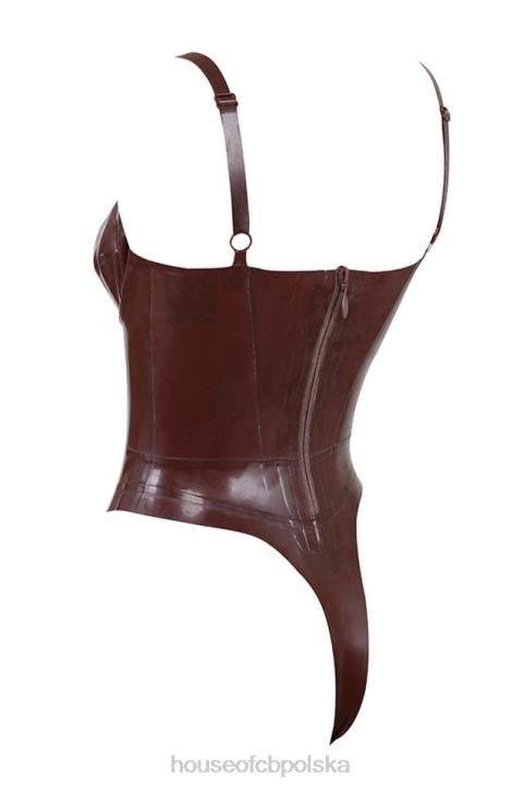 House of CB Lateksowe body gorset Tia Raisin stylowa odzież damska