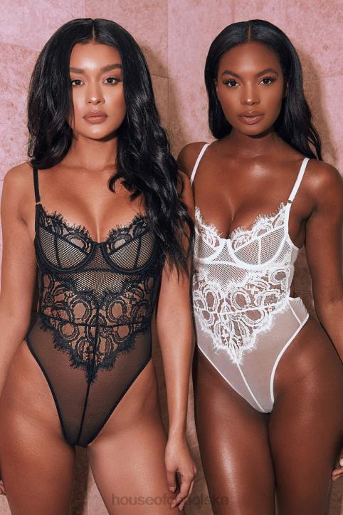 House of CB Nadia białe koronkowe body na każdą okazję
