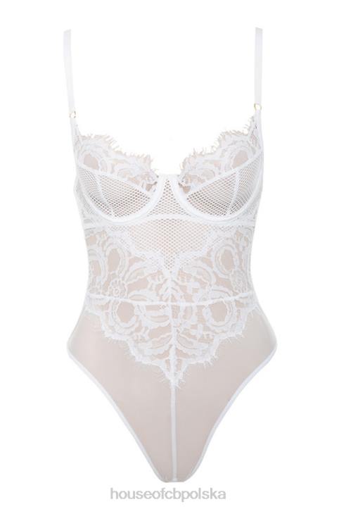 House of CB Nadia białe koronkowe body na każdą okazję