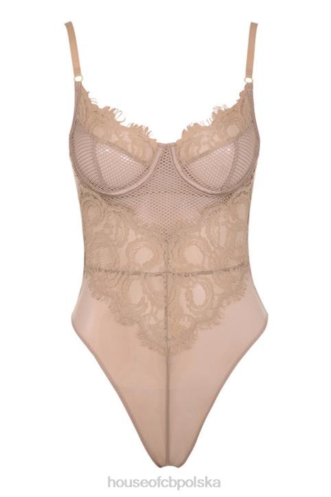 House of CB Nadia brązowe koronkowe body na każdą okazję