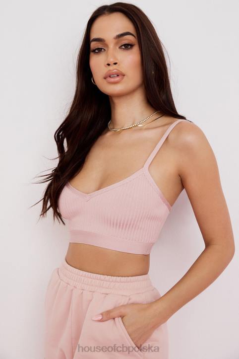House of CB Bralette Evie różowy z bandażem modna odzież kobieca