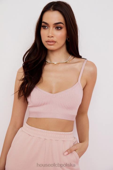 House of CB Bralette Evie różowy z bandażem modna odzież kobieca