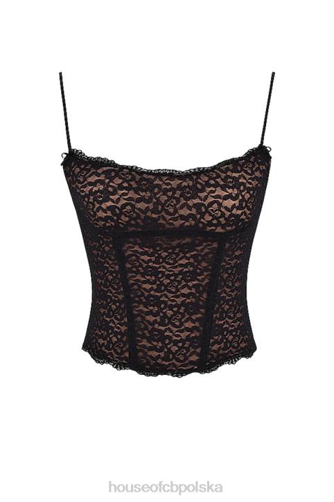 House of CB Czarny koronkowy gorset Romina Elegancja i Styl