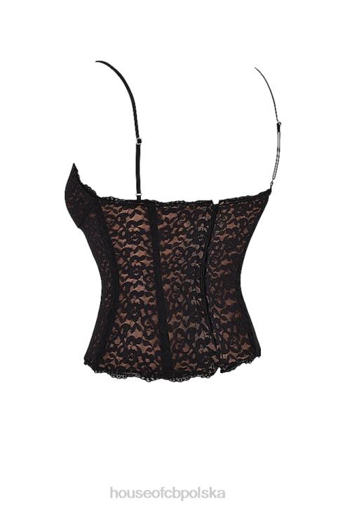 House of CB Czarny koronkowy gorset Romina Elegancja i Styl