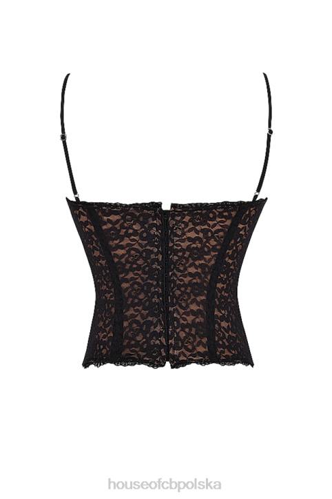 House of CB Czarny koronkowy gorset Romina Elegancja i Styl