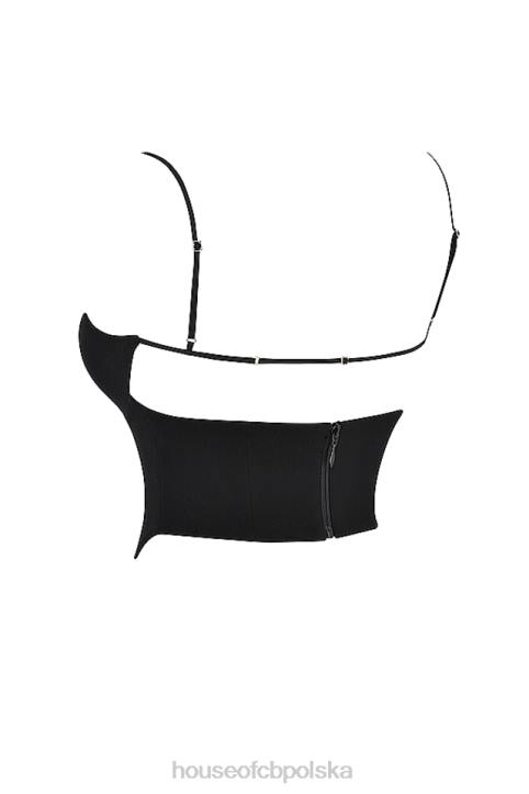 House of CB Gorset modelujący Sophia Czarne Body na Ramiączkach