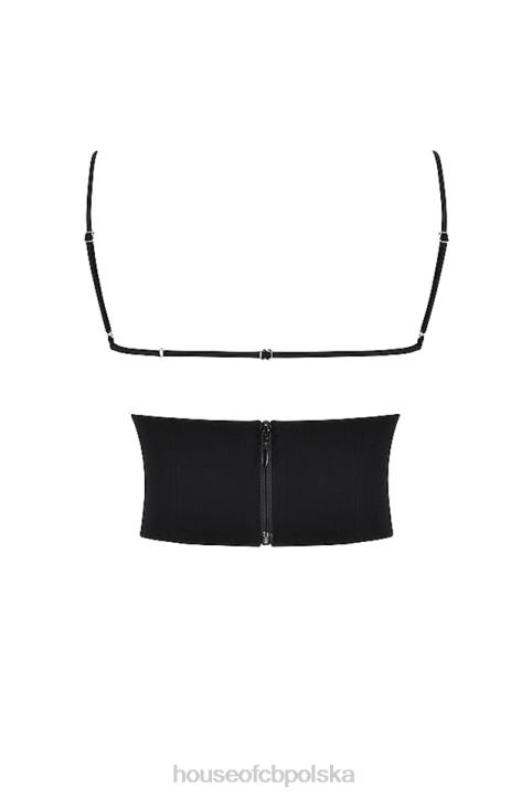 House of CB Gorset modelujący Sophia Czarne Body na Ramiączkach
