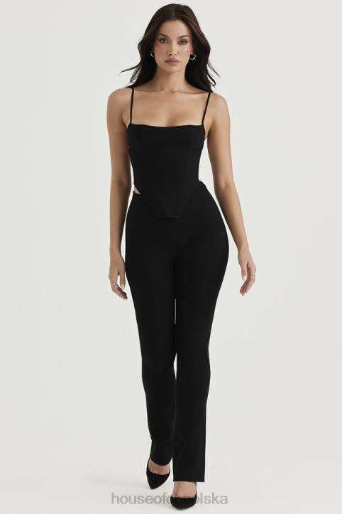 House of CB Gorset modelujący Sophia Czarne Body na Ramiączkach