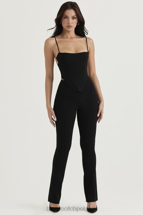 House of CB Gorset modelujący Sophia Czarne Body na Ramiączkach