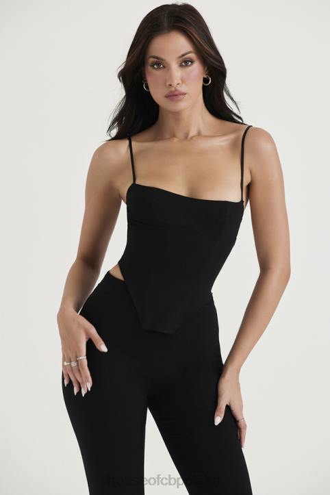 House of CB Gorset modelujący Sophia Czarne Body na Ramiączkach