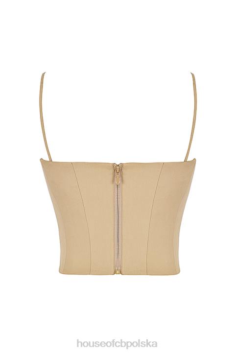House of CB Gorset Wielbłądzi Audette Camel Modna Odzież