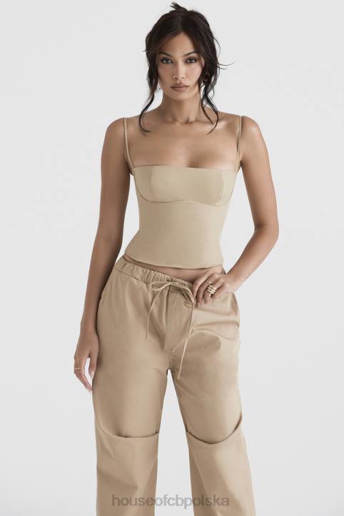 House of CB Gorset Wielbłądzi Audette Camel Modna Odzież