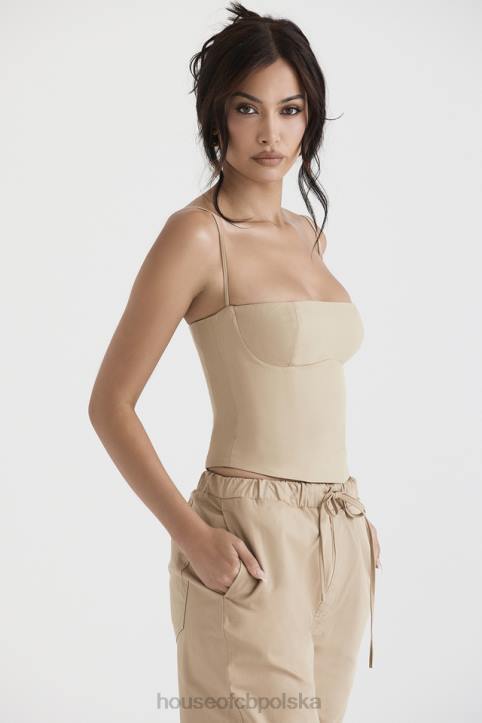 House of CB Gorset Wielbłądzi Audette Camel Modna Odzież