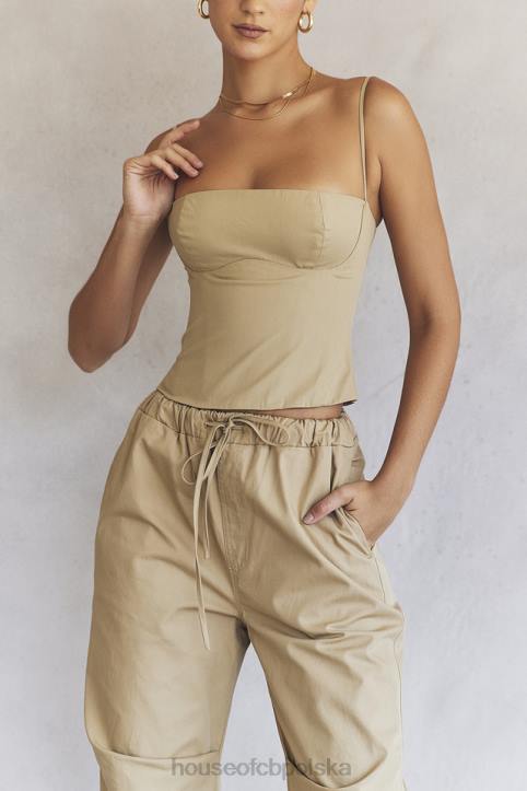 House of CB Gorset Wielbłądzi Audette Camel Modna Odzież