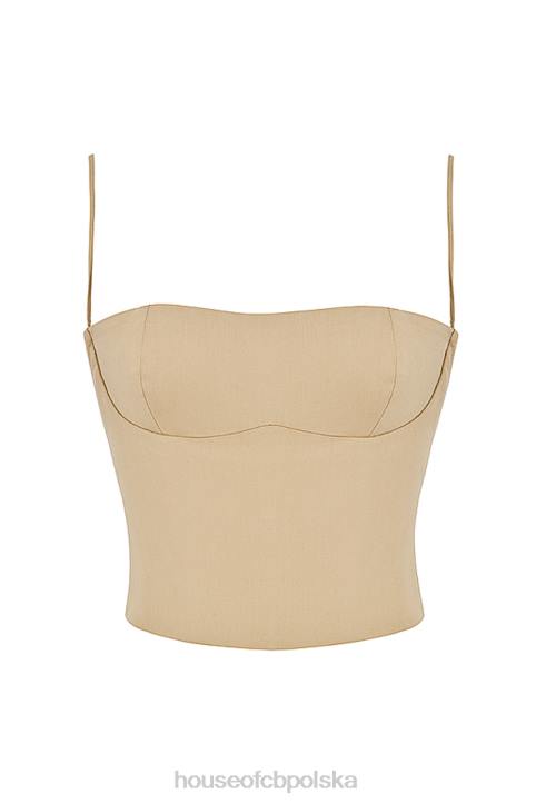 House of CB Gorset Wielbłądzi Audette Camel Modna Odzież