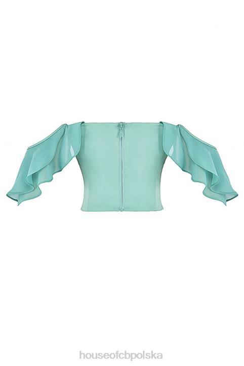 House of CB Falbany Rękawów Gorset Isabella Jade Modna Odzież