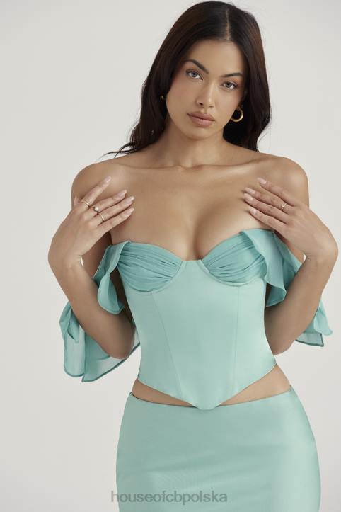 House of CB Falbany Rękawów Gorset Isabella Jade Modna Odzież