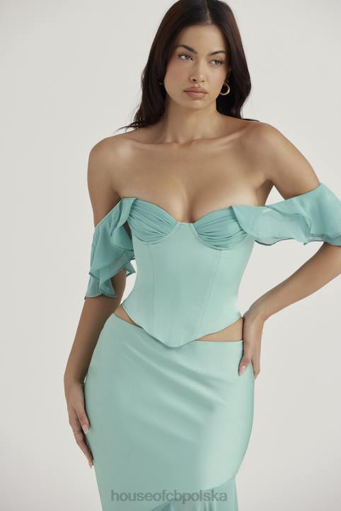 House of CB Falbany Rękawów Gorset Isabella Jade Modna Odzież
