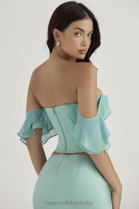 House of CB Falbany Rękawów Gorset Isabella Jade Modna Odzież