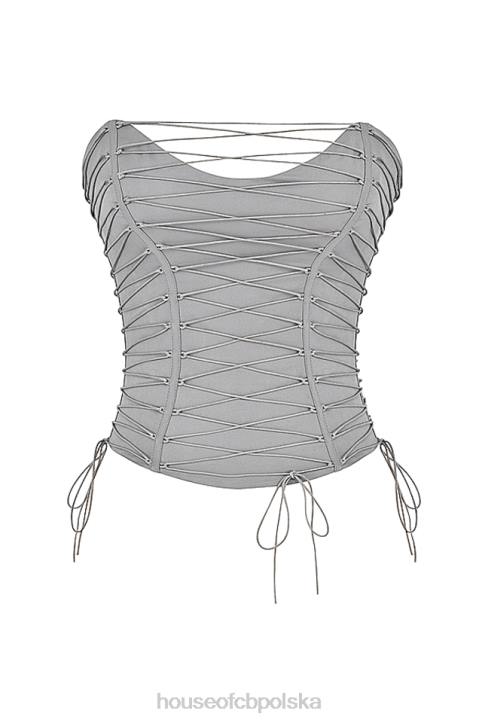 House of CB Sznurowany Gorset Mirabelle Dymny Stylowy Look