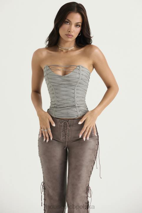 House of CB Sznurowany Gorset Mirabelle Dymny Stylowy Look