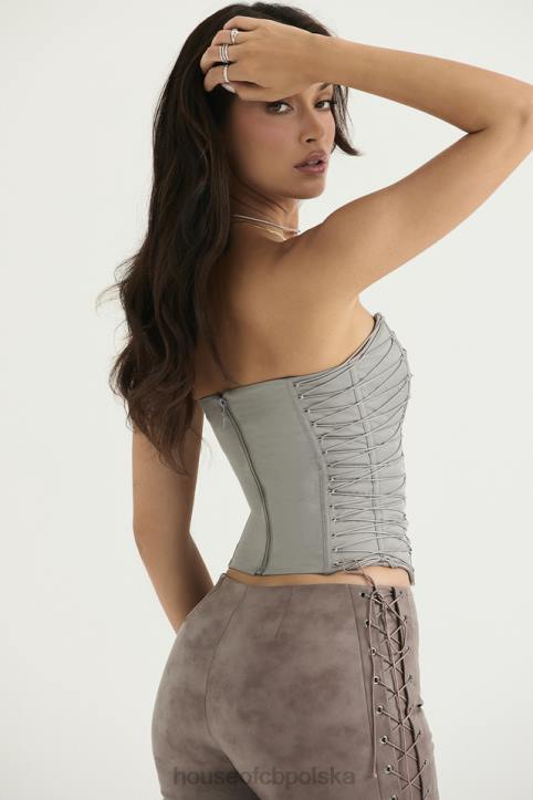 House of CB Sznurowany Gorset Mirabelle Dymny Stylowy Look