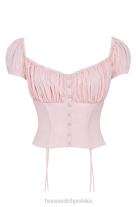 House of CB Różowa Bluzka Kitty Baby Elegancka Odzież Damska