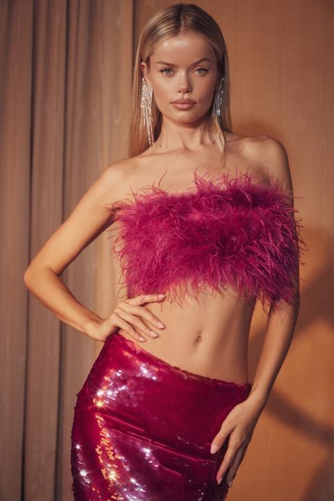 House of CB fenella gorący róż bandeau style odzież na każdą okazję
