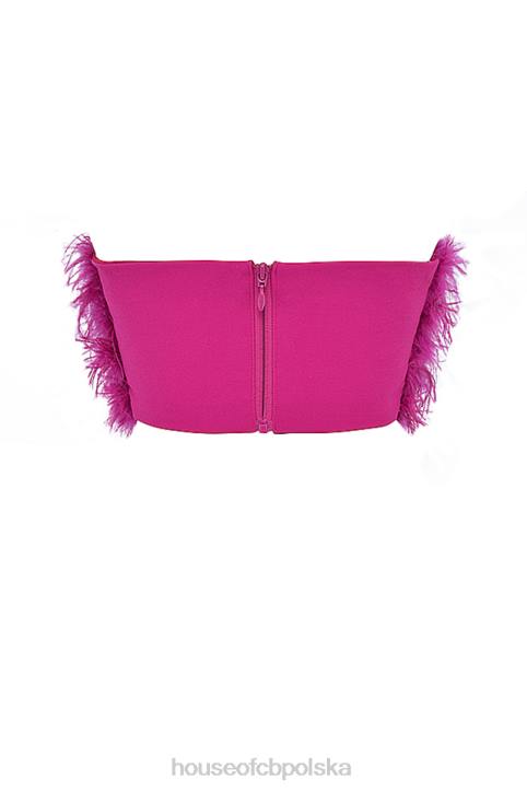 House of CB fenella gorący róż bandeau style odzież na każdą okazję