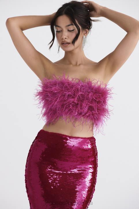House of CB fenella gorący róż bandeau style odzież na każdą okazję