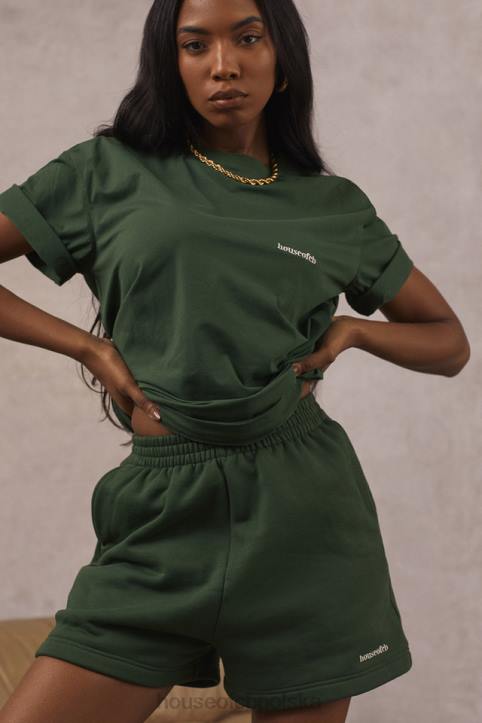 House of CB Zielony Oversize T-shirt Quinn z Bawełny Modny Styl