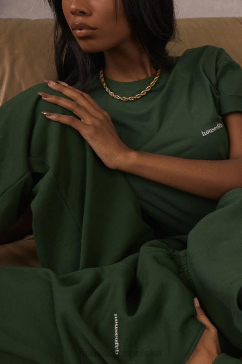 House of CB Zielony Oversize T-shirt Quinn z Bawełny Modny Styl