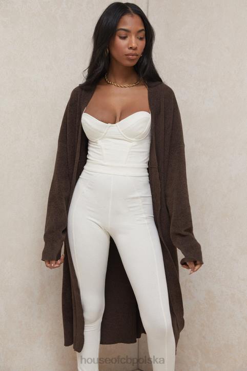 House of CB Chloe oversize kardigan czekoladowy moda trendy