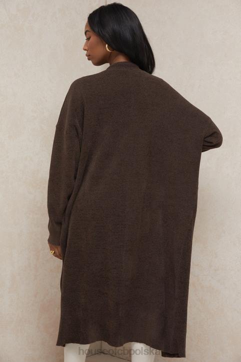 House of CB Chloe oversize kardigan czekoladowy moda trendy