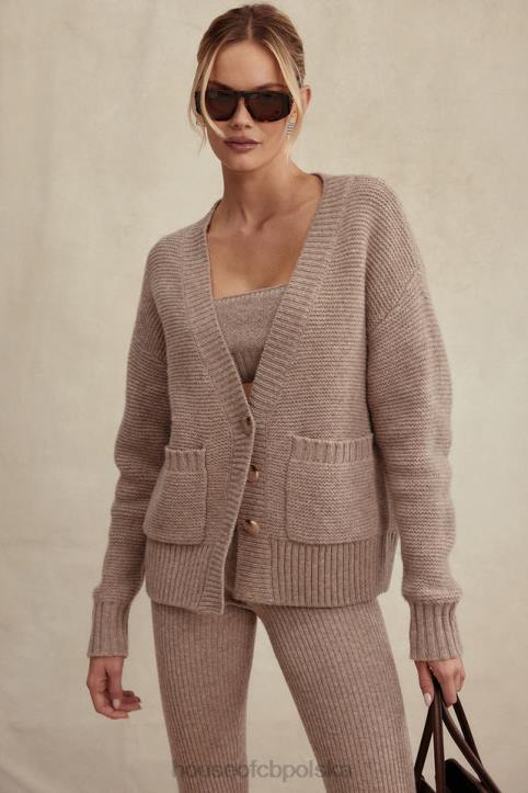 House of CB Gruby kardigan wełniany Alara Barley modny styl zimowy