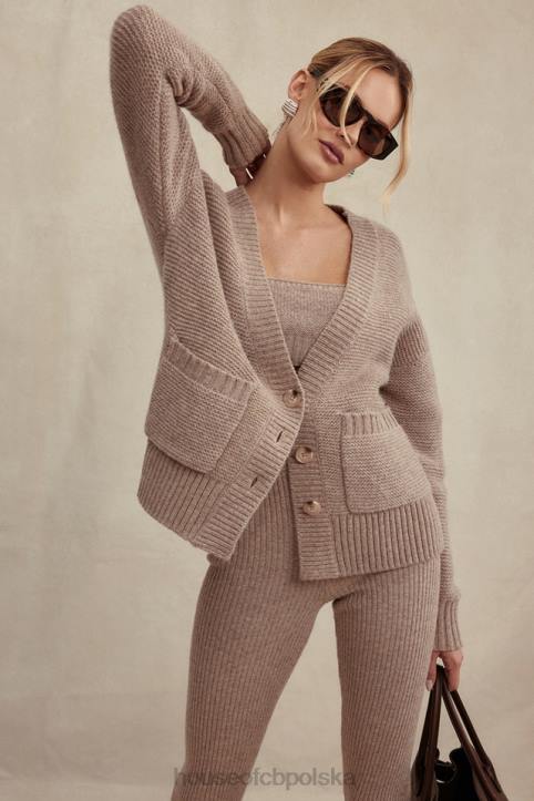 House of CB Gruby kardigan wełniany Alara Barley modny styl zimowy