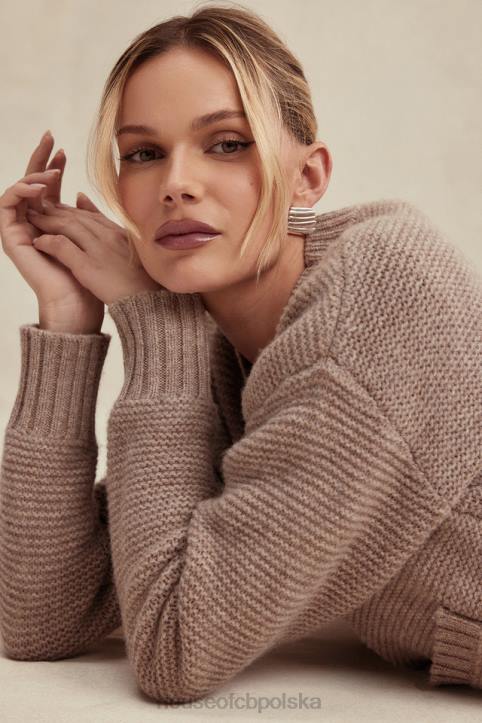House of CB Gruby kardigan wełniany Alara Barley modny styl zimowy