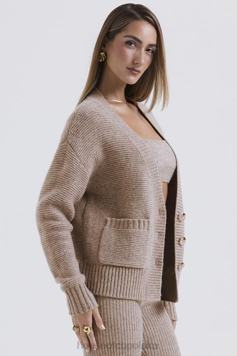 House of CB Gruby kardigan wełniany Alara Barley modny styl zimowy