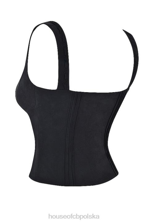 House of CB Czarny top Chicca Elegancki Styl Modowy